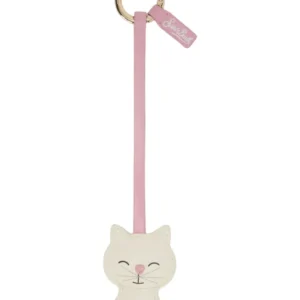 White Leather Cat Bag Charm Bags and Accessories