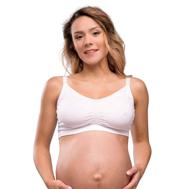 Carriwell New Mum Nursing Bra Seamless - white Medium