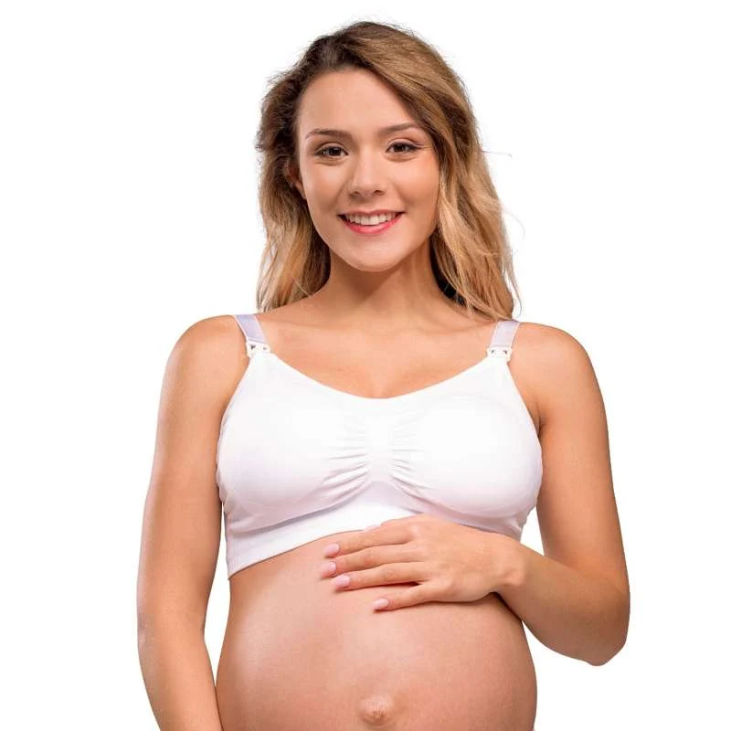 Carriwell New Mum Nursing Bra Seamless Inserts - White Small
