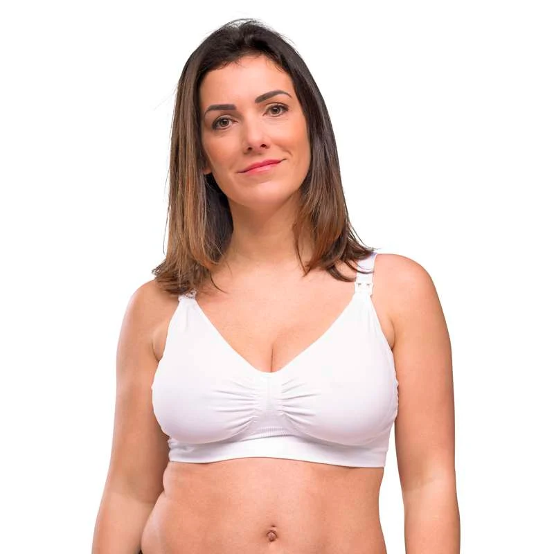 Carriwell New Mum Nursing Bra Seamless - white Small