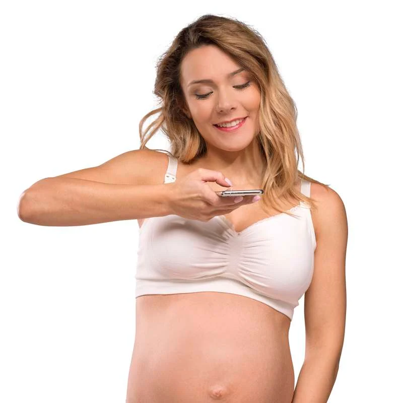 Carriwell New Mum - Seamless Organic Nursing Bra (White) Small