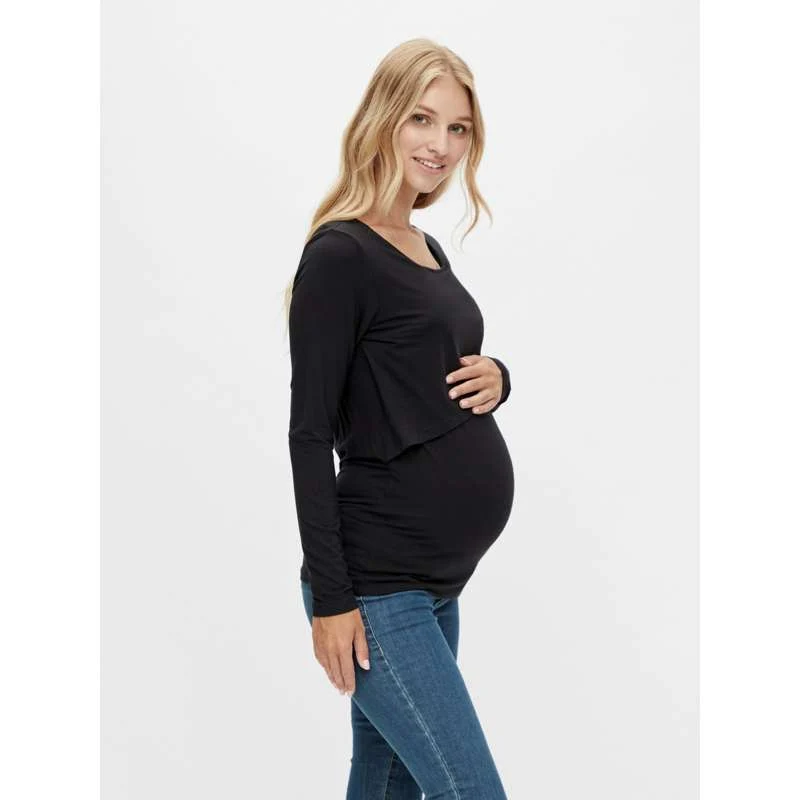 Mamalicious MLCAMMA JUNE Gravid- og Ammebluse - Sort