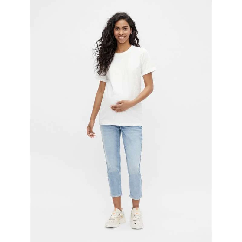 Mamalicious MLEVA Jersey Graviditetstop - Hvid Xs