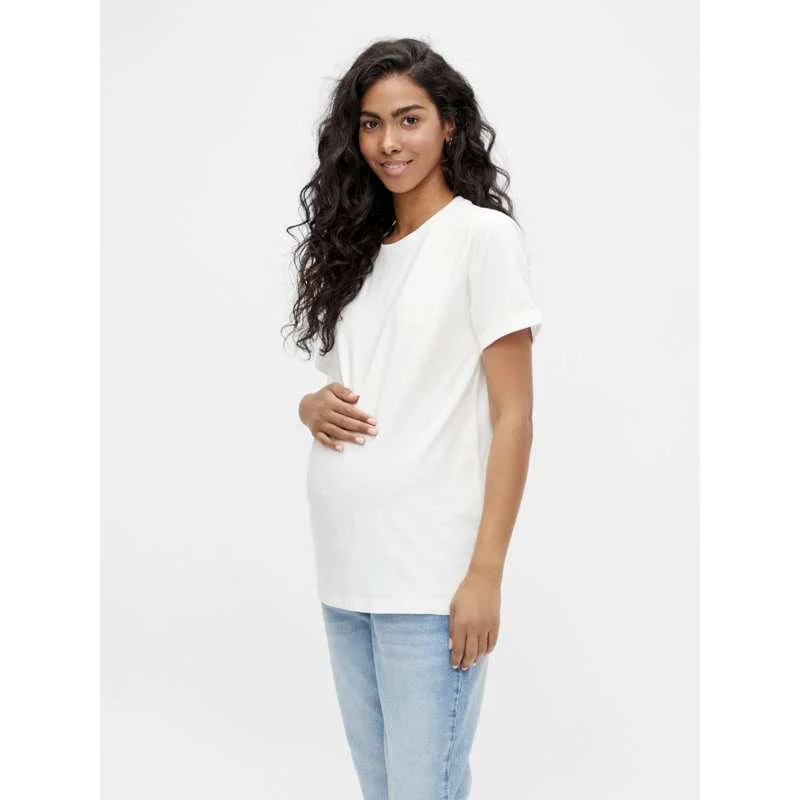 Mamalicious MLEVA Jersey Graviditetstop - Hvid Xs