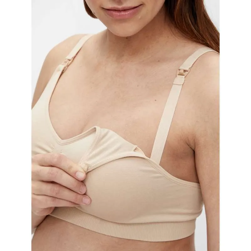 Mamalicious MLILJA Nursing Bra - 2-pack - Black/Mellow Buff