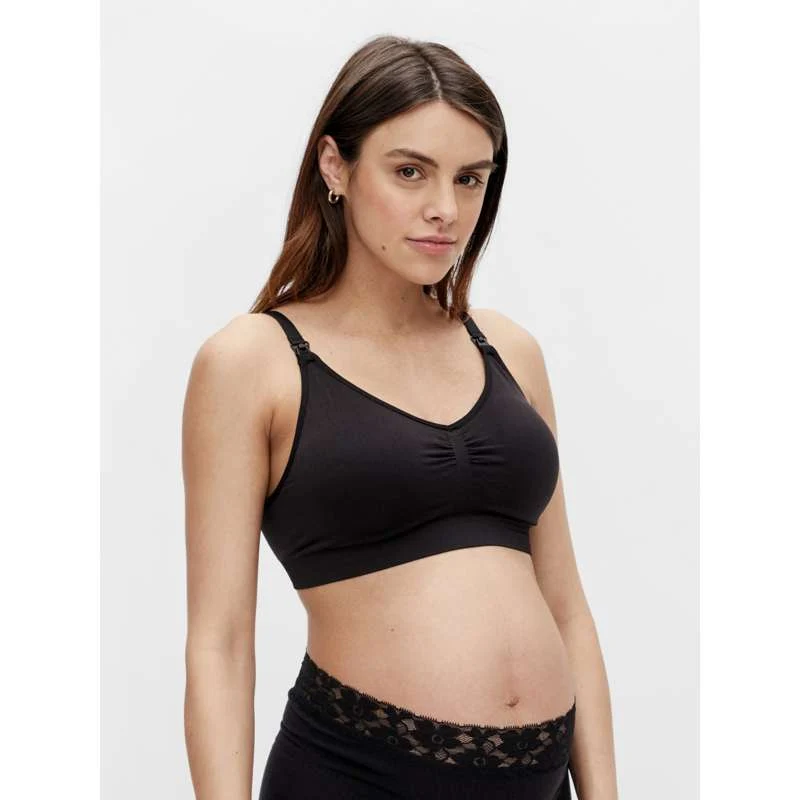 Mamalicious MLILJA Nursing Bra - 2-pack - Black/Mellow Buff