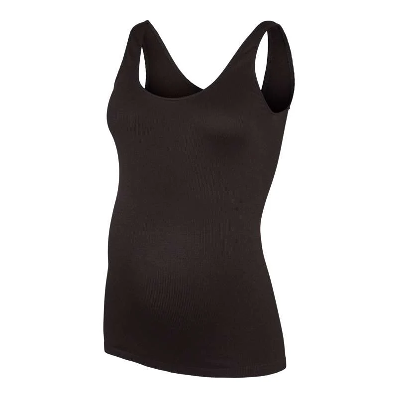 Mamalicious VMMISA Seamless Pregnancy Top Rib - Black