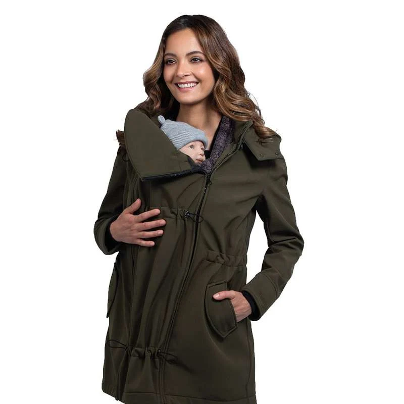 Wombat & Co Shell - Maternity and Carry Jacket - Camo Green S