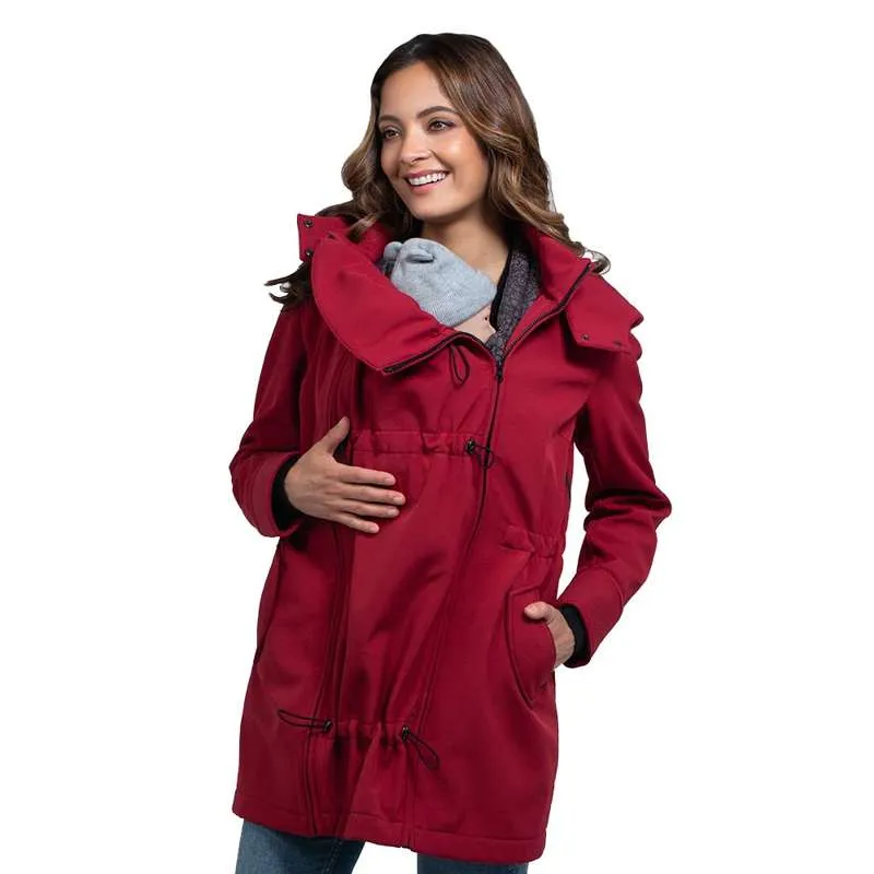Wombat & Co Shell - Maternity and Carry Jacket - Cherry Red S