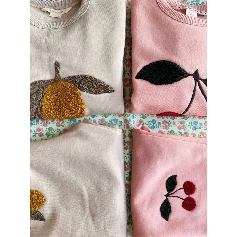 Пуловер от мерино вълна Konges Sløjd Lou Terry Sweatpants Pants - OCS - Mellow Rose
