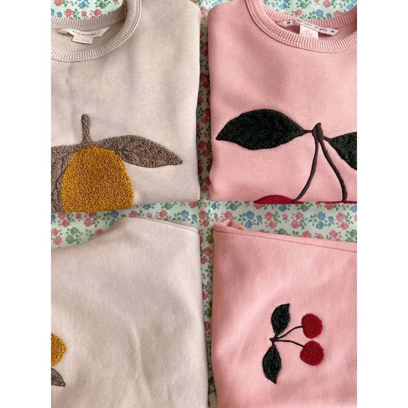 Пуловер от мерино вълна Konges Sløjd Lou Terry Sweatpants Pants - OCS - Mellow Rose
