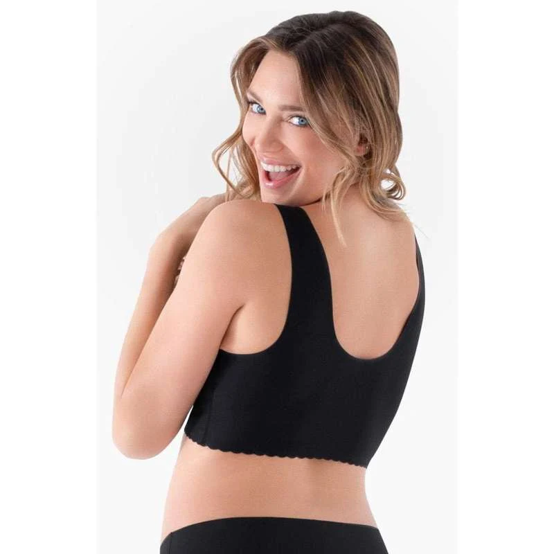 Персонализиран Belly Bandit- ANTI V NECK BRA - Black L
