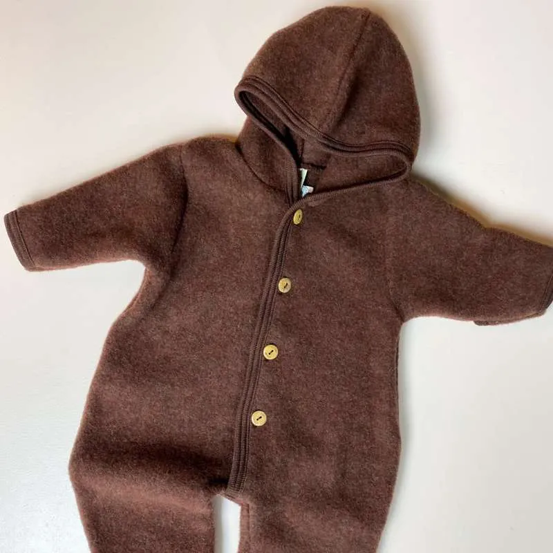 Engel Natur Overall/Driving suit hood - Cinnamon Melange