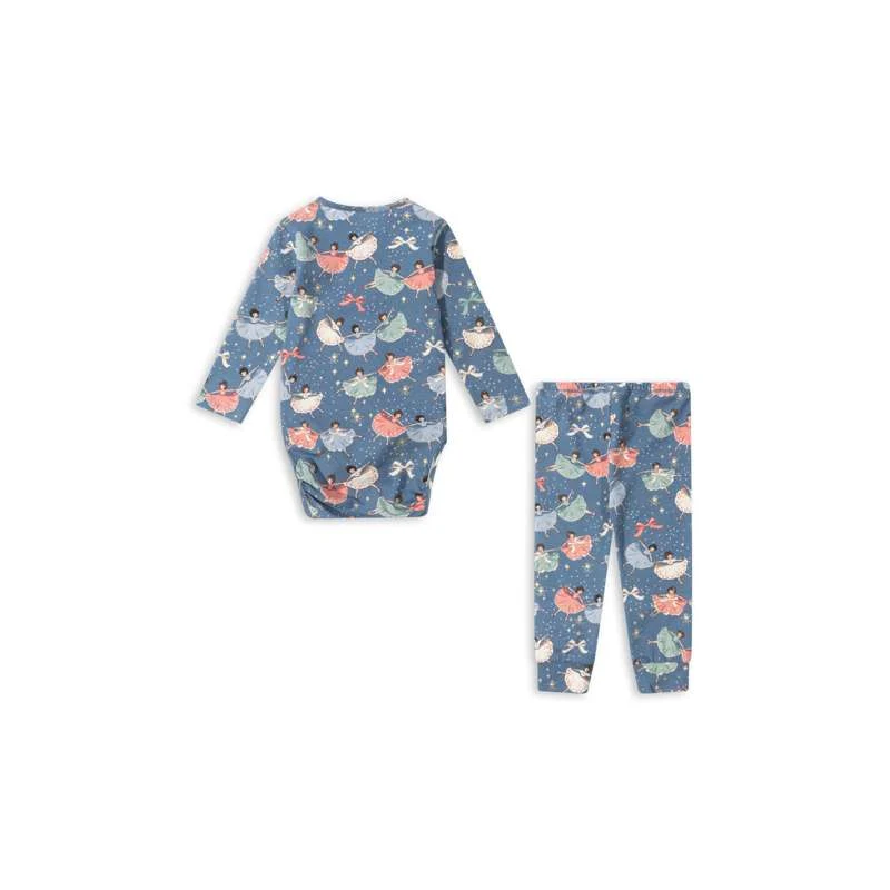 Начало на разговор Konges Sløjd Basic Body/Pants Set - GOTS - Snow Bow Ballerina 12