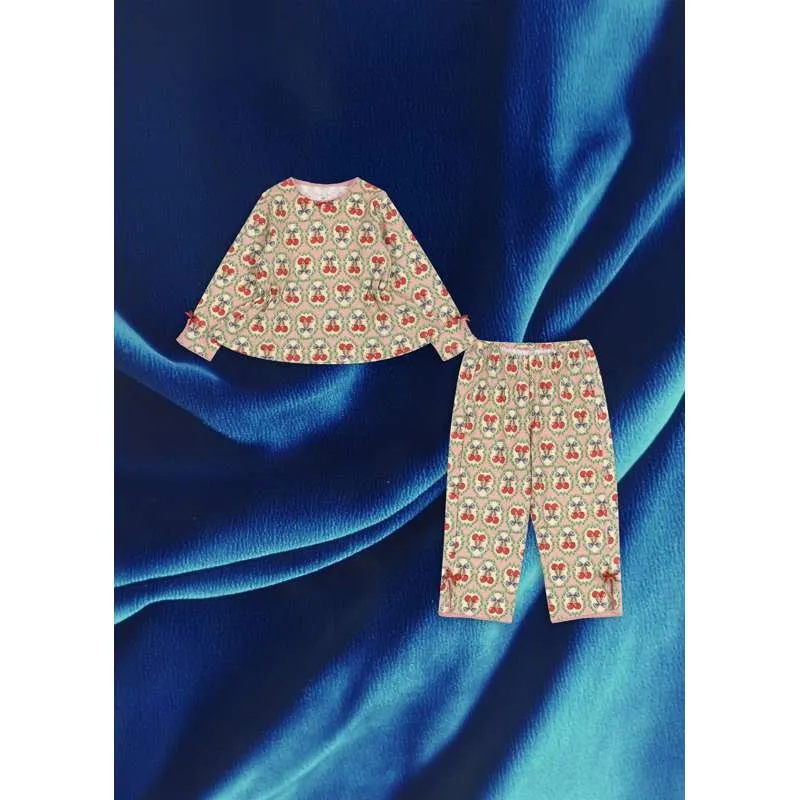 Забавен Konges Sløjd Drey Set - GOTS - Cherry Bow