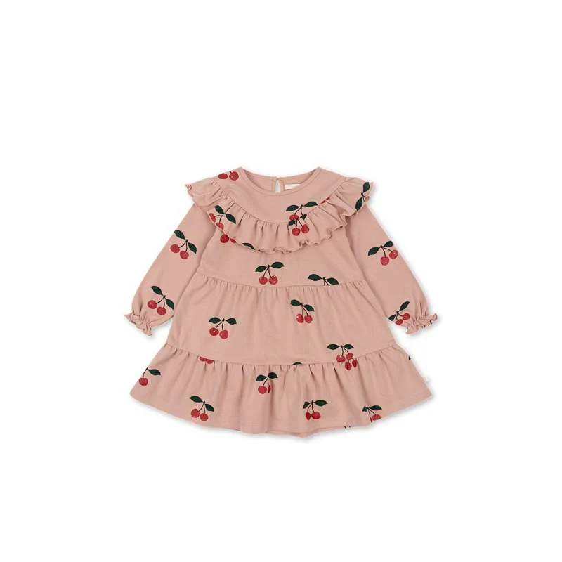 Konges Sløjd Malli Cherry Glitter Dress - GOTS - Ma Grande Cerise Glitter Mellow