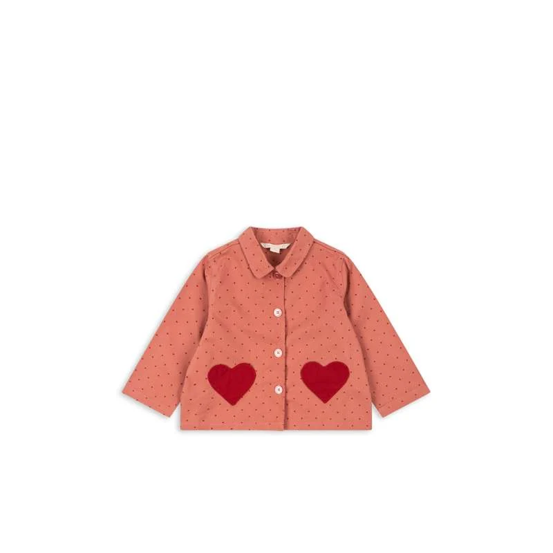 Konges Sløjd Nola Blouse/Jacket - GOTS - Богат махагон Dot | Novelty Gift Idea