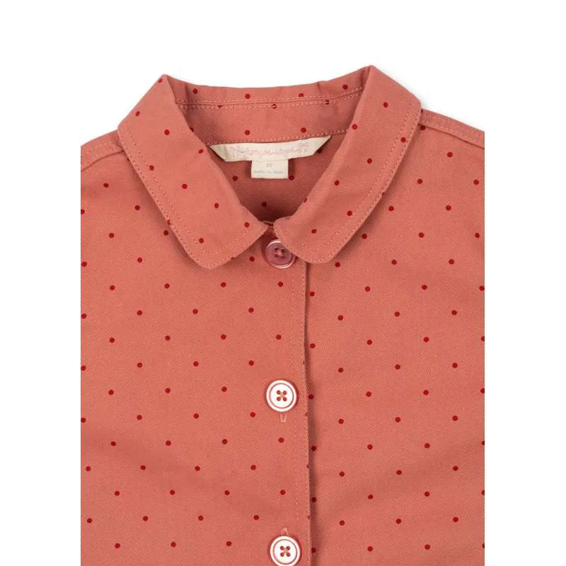 Konges Sløjd Nola Blouse/Jacket - GOTS - Богат махагон Dot | Novelty Gift Idea