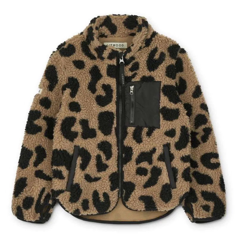 Liewood Nolan Pile Jacket - Mega Leo/Oat Mix Party Favors 152