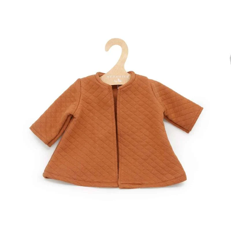 Memories Así Doll clothes - 43-46 cm. - Quilted Coat - Rust