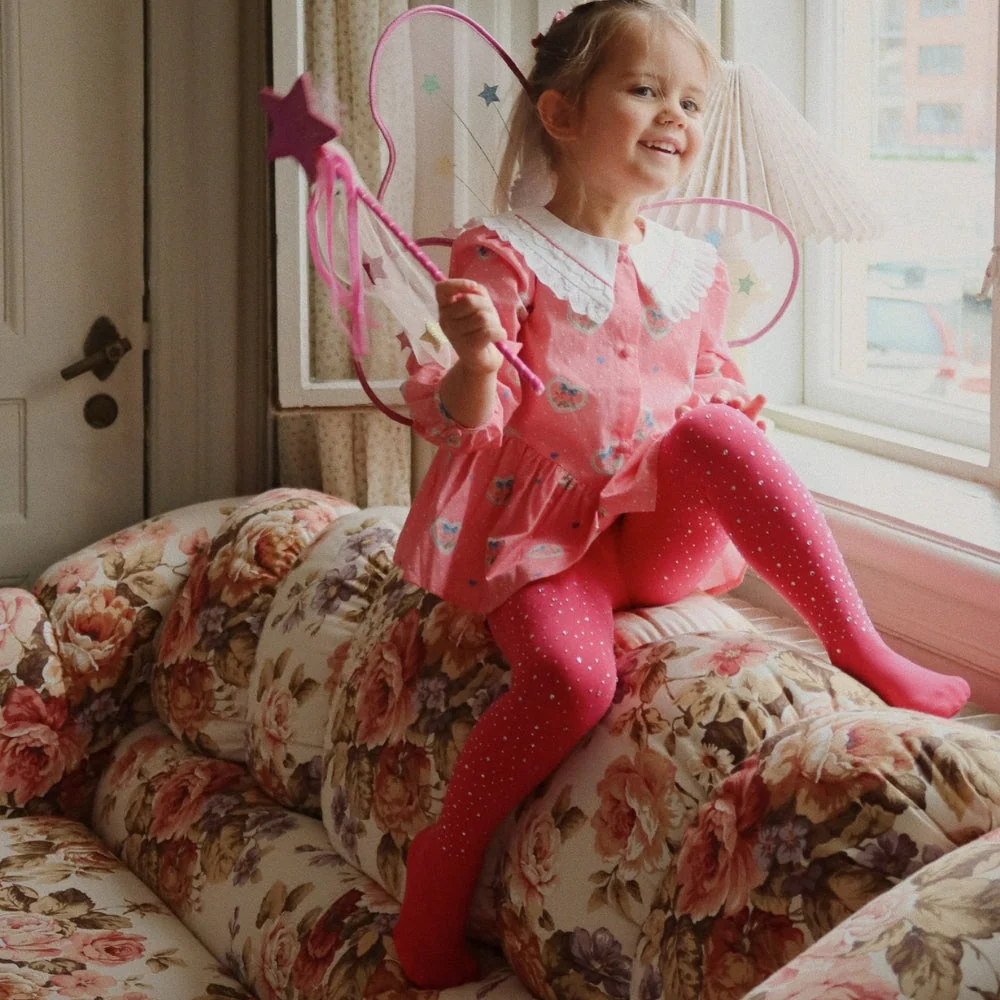 Конгресни чорапи за момичета Glam Amour Pink