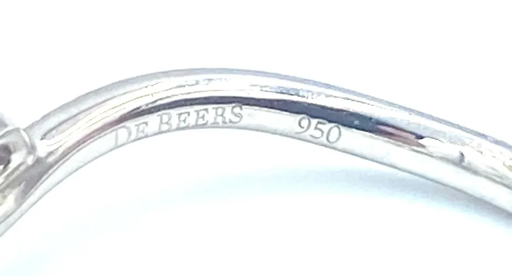 Солитер De Beers Платина и диаманти, включително 1.01GIA
