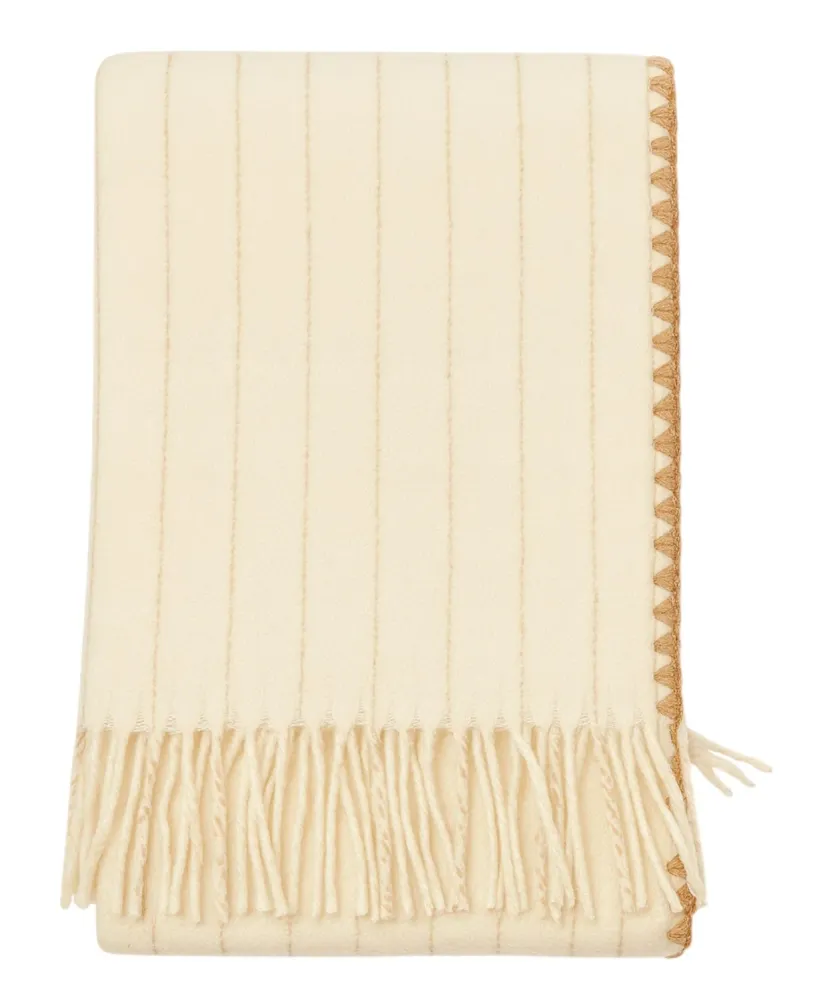 Orosei pure wool pinstripe scarf