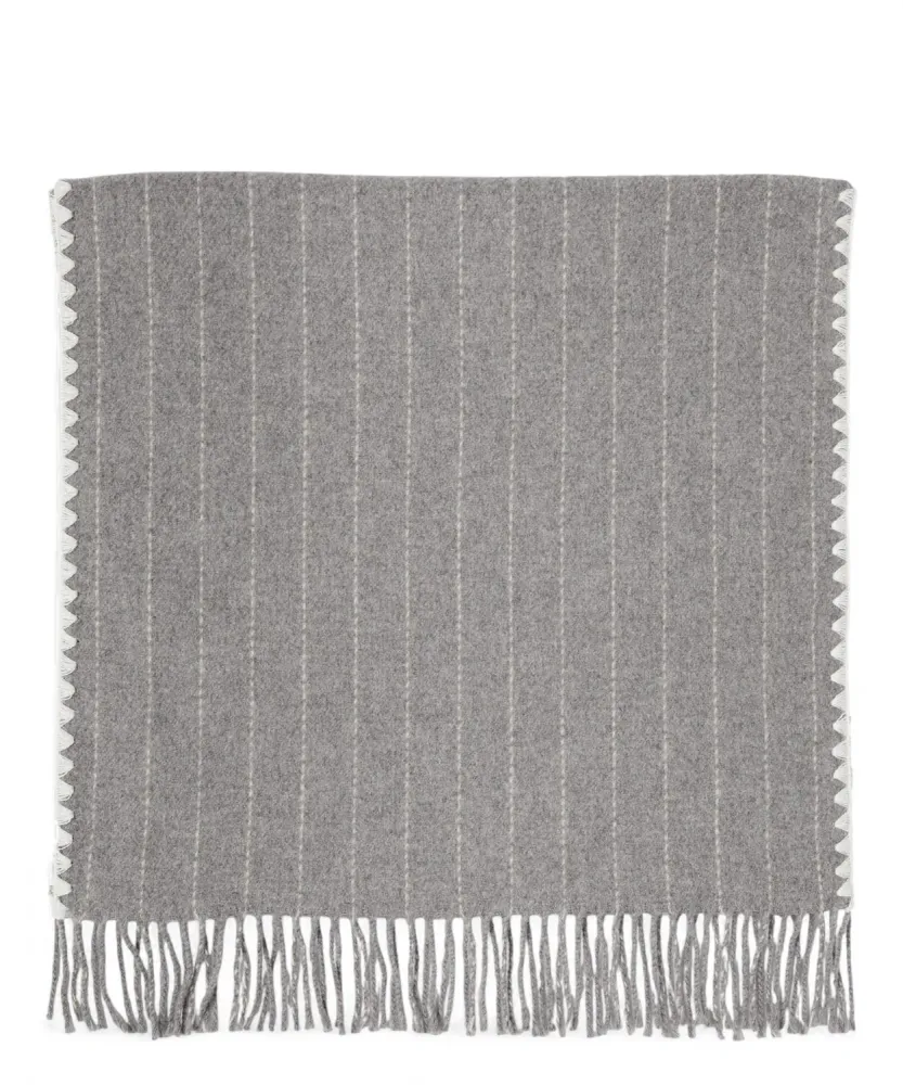Orosei pure wool pinstripe scarf