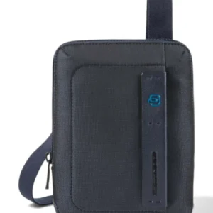 Men's Mini iPad Shoulder Bag Leather and Fabric