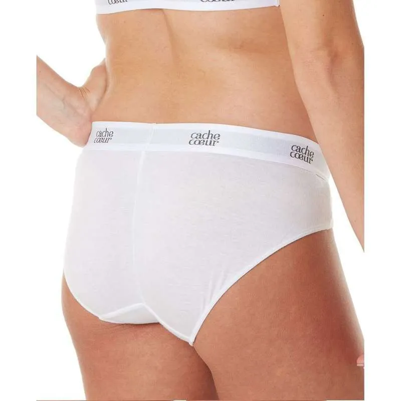 Cache Coeur Life - Maternity low waist brief - panties - White S