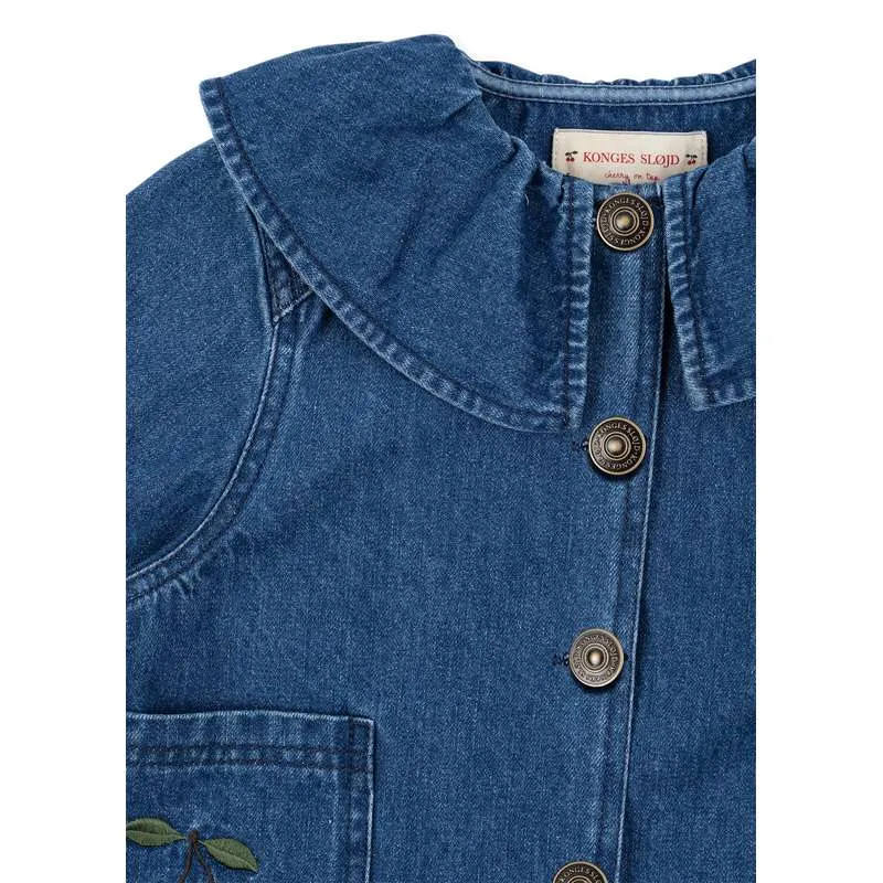 Konges Sløjd Magot Denim Blouse - GOTS - Denim Сапфир Cherry