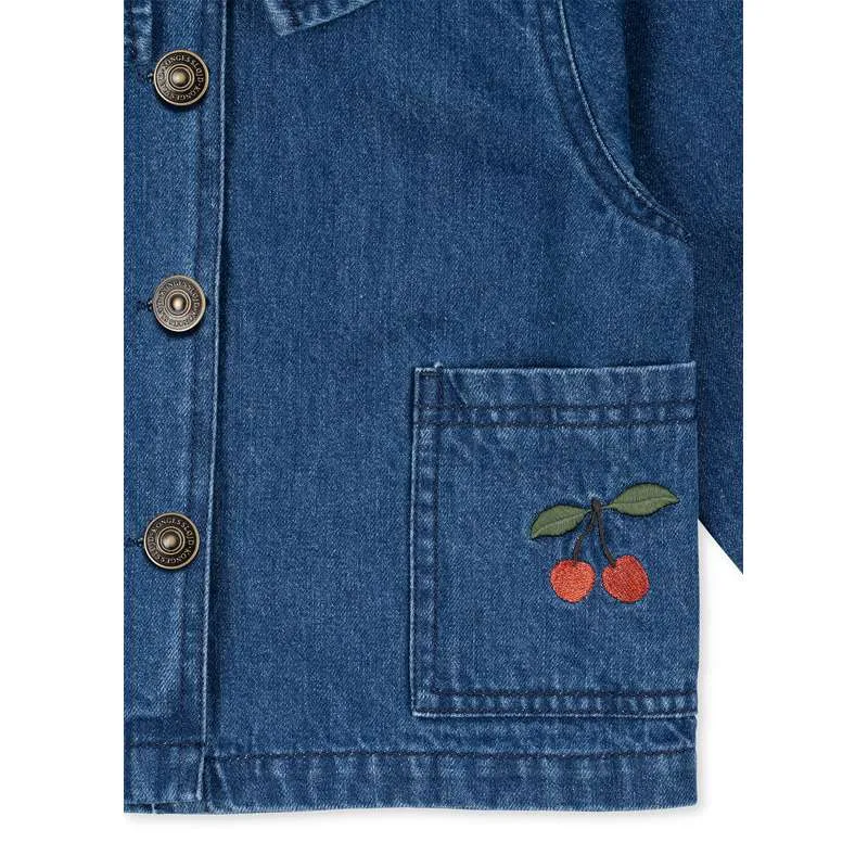 Konges Sløjd Magot Denim Blouse - GOTS - Denim Сапфир Cherry