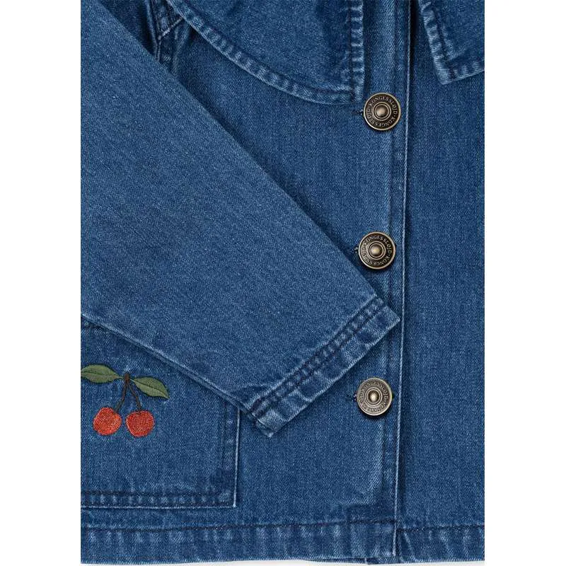 Konges Sløjd Magot Denim Blouse - GOTS - Denim Сапфир Cherry