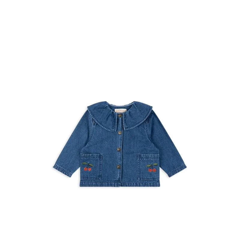 Konges Sløjd Magot Denim Blouse - GOTS - Denim Сапфир Cherry