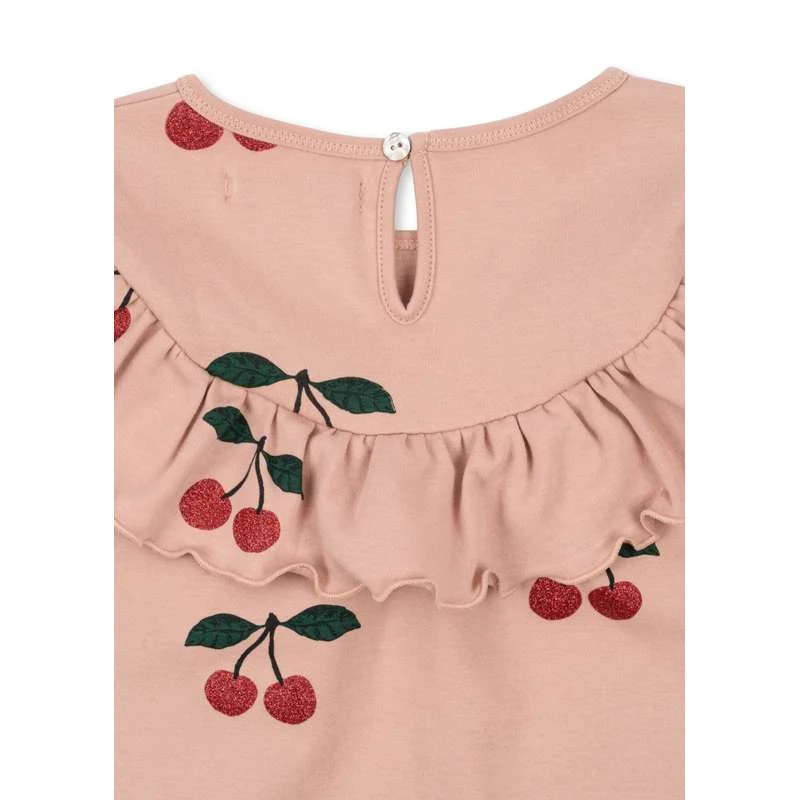 Konges Sløjd Malli Cherry Glitter Blouse - GOTS - My Big Cherry Glitter Mellow 18