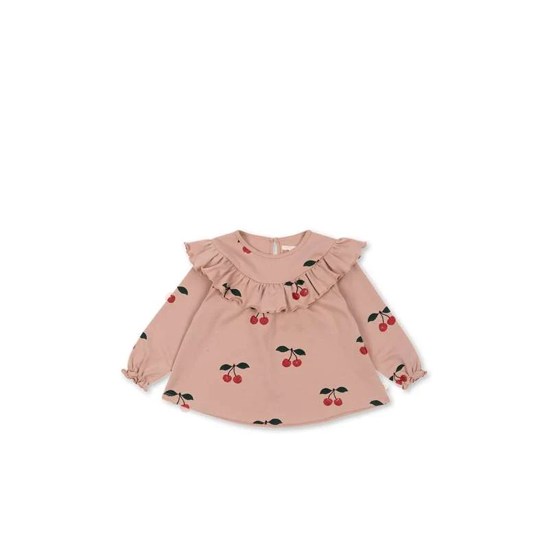 Konges Sløjd Malli Cherry Glitter Blouse - GOTS - My Big Cherry Glitter Mellow 18