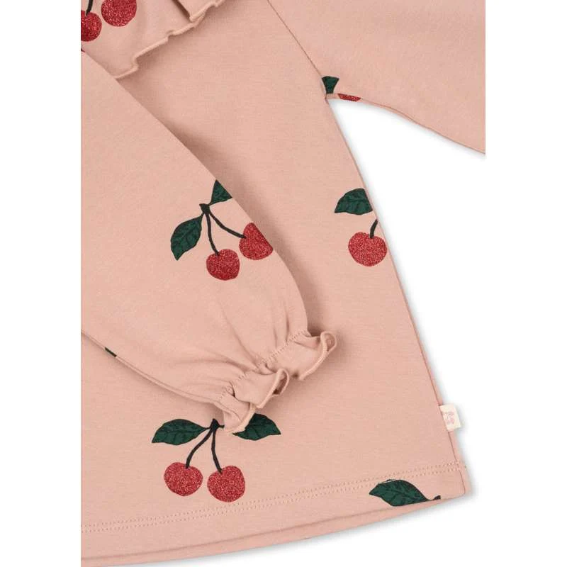 Konges Sløjd Malli Cherry Glitter Blouse - GOTS - My Big Cherry Glitter Mellow 18