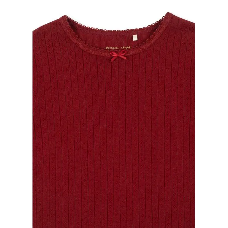 Дишаща и мека Konges Sløjd Minnie Blouse - GOTS - Red Dahlia 9