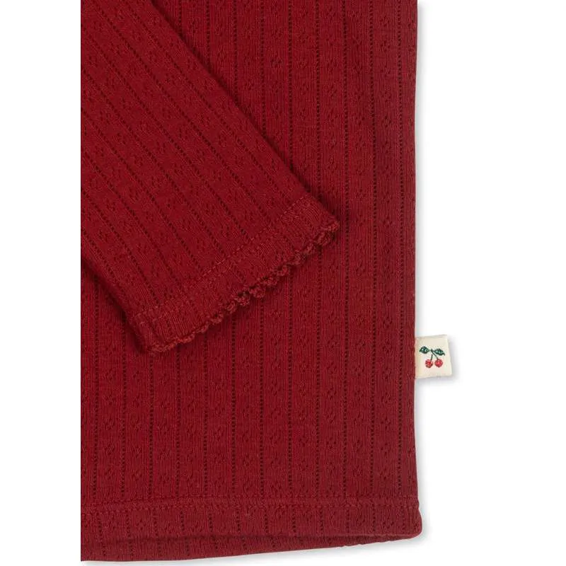 Дишаща и мека Konges Sløjd Minnie Blouse - GOTS - Red Dahlia 9