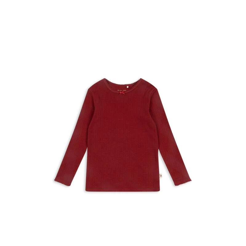 Дишаща и мека Konges Sløjd Minnie Blouse - GOTS - Red Dahlia 9