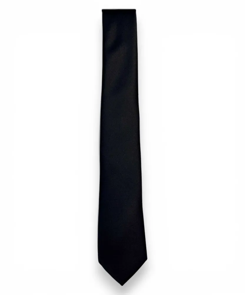 Classic Solid Black Tie - Manuel Ritz