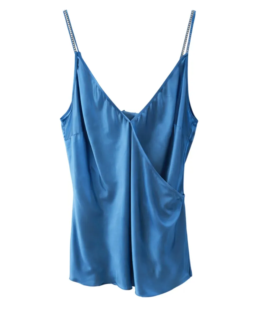 Satin top jewel straps