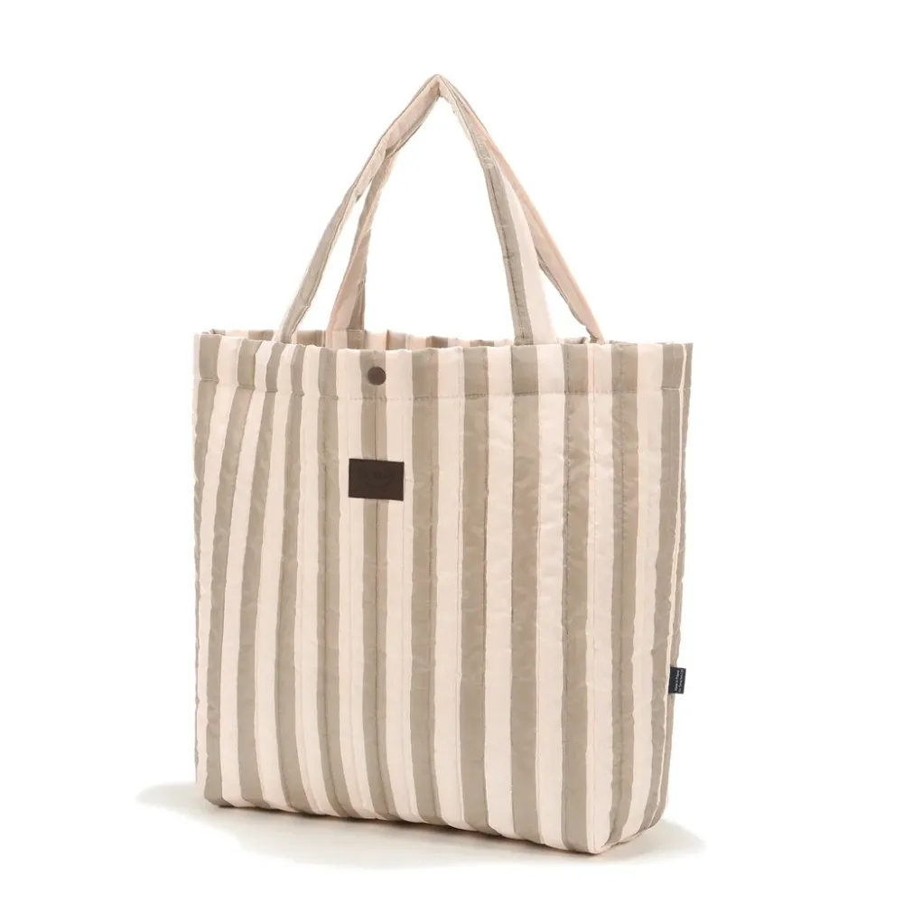 La Millou Mummy Shopper Bag Ortalion Stripes Beige