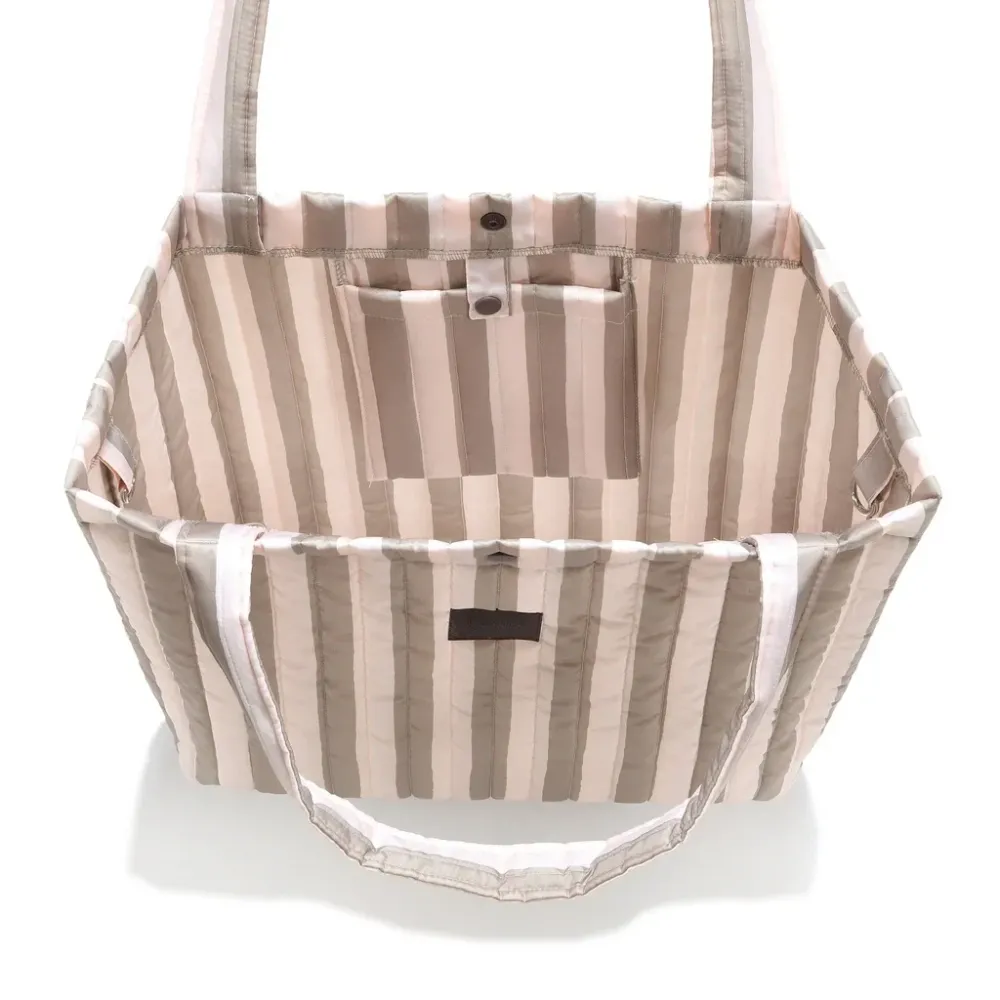 La Millou Mummy Shopper Bag Ortalion Stripes Beige
