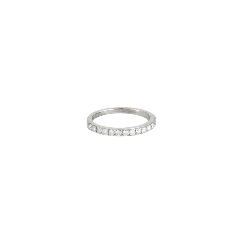 Наполовина Сватбена халка диаманти от бяло злато 0.10ct