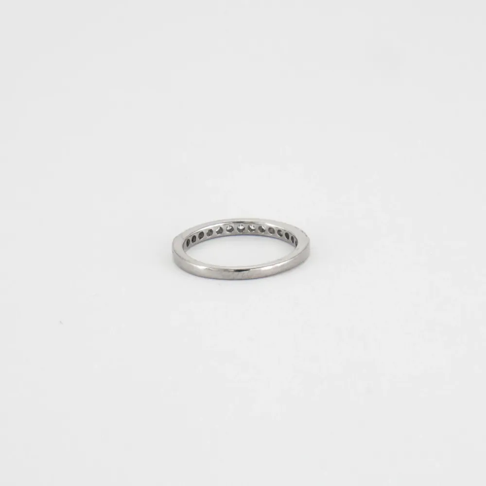 Наполовина Сватбена халка диаманти от бяло злато 0.10ct