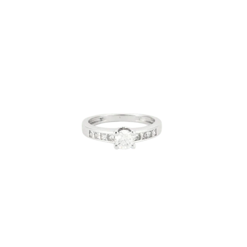 Пръстен Солитер бяло злато диамант 0.40 ct