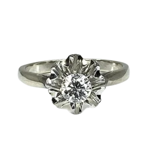 Пръстен Солитер бяло злато диамант 0.40ct