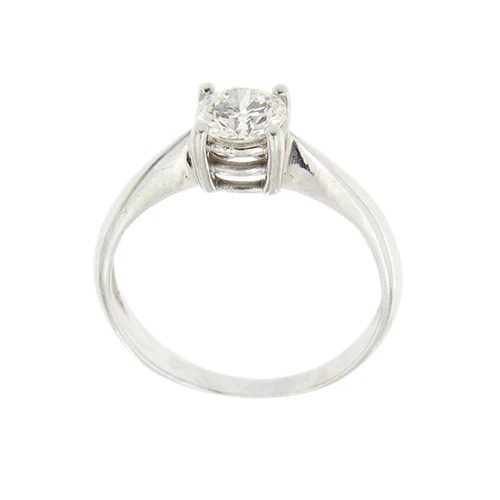 Пръстен Солитер - Диамант 0,50 ct от 18-каратово бяло злато