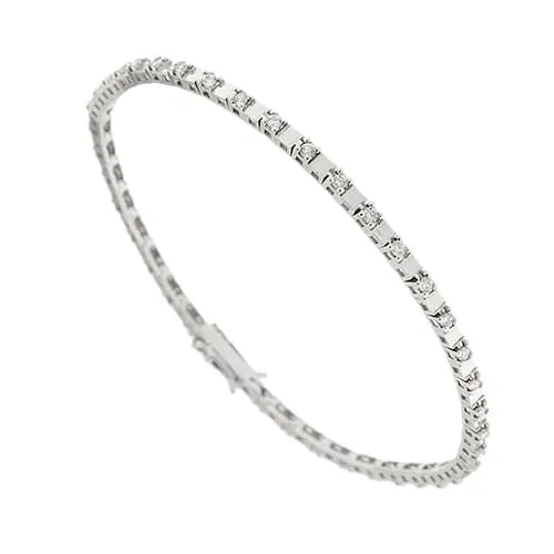 Тенис гривна - от 18-каратово бяло злато и диаманти 0,54 ct